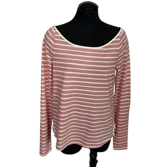 Anthropologie Postcard 9-H15 STCL Striped Boat Beck T-Shirt - Women’s L - Picture 1 of 7